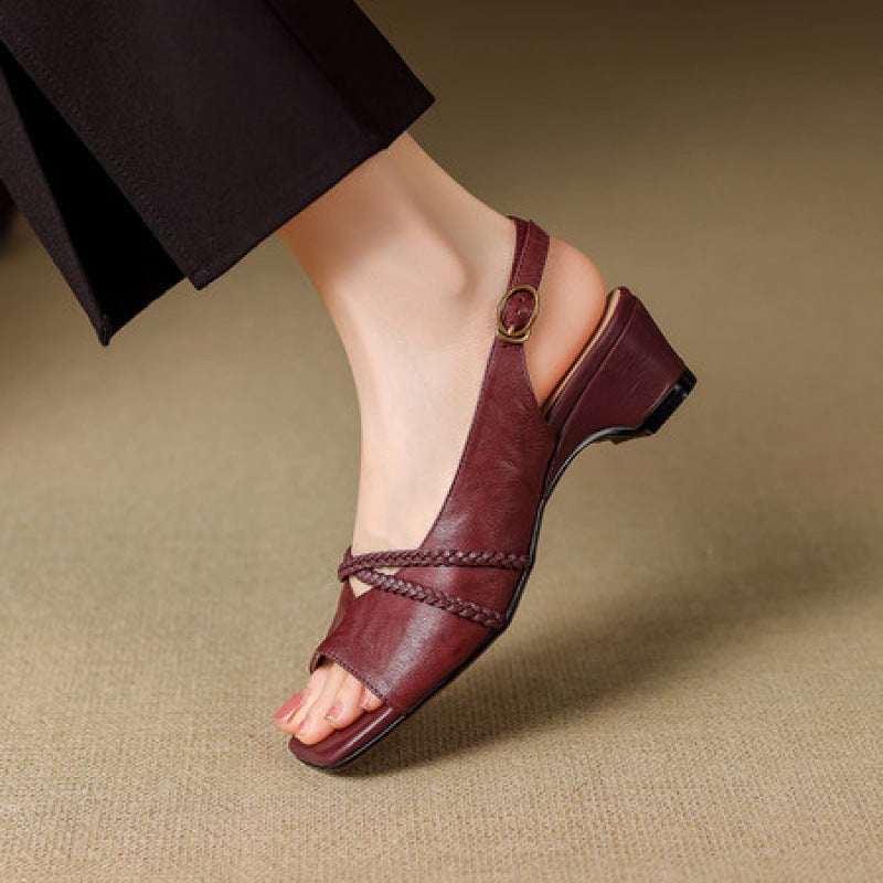 Emilia Genuine Leather Slingback Sandals