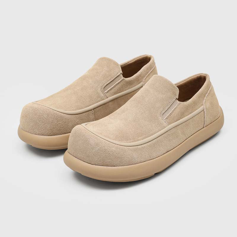 Milo Cowhide Slip-On Suede Shoes