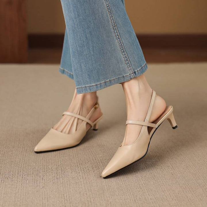 Kemi Genuine Leather Slingbacks