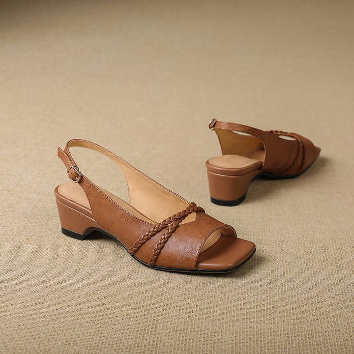 Emilia Genuine Leather Slingback Sandals
