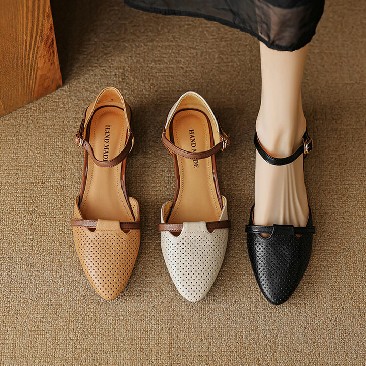 Lizel Genuine Leather Heels