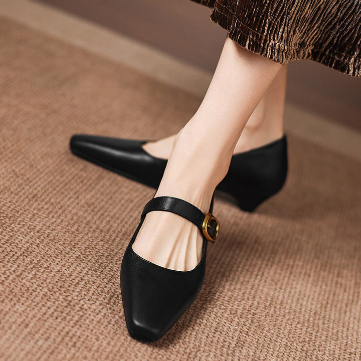 Kelly Genuine Leather Mary Jane Pumps