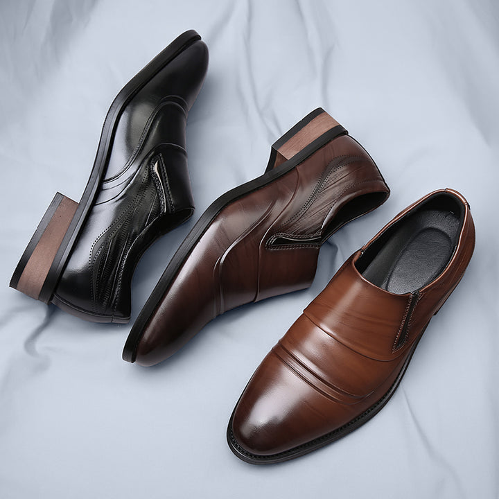 Denvor Textured Leather Dress Shoes