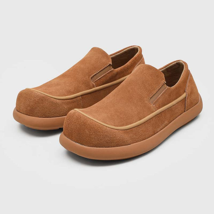 Milo Cowhide Slip-On Suede Shoes