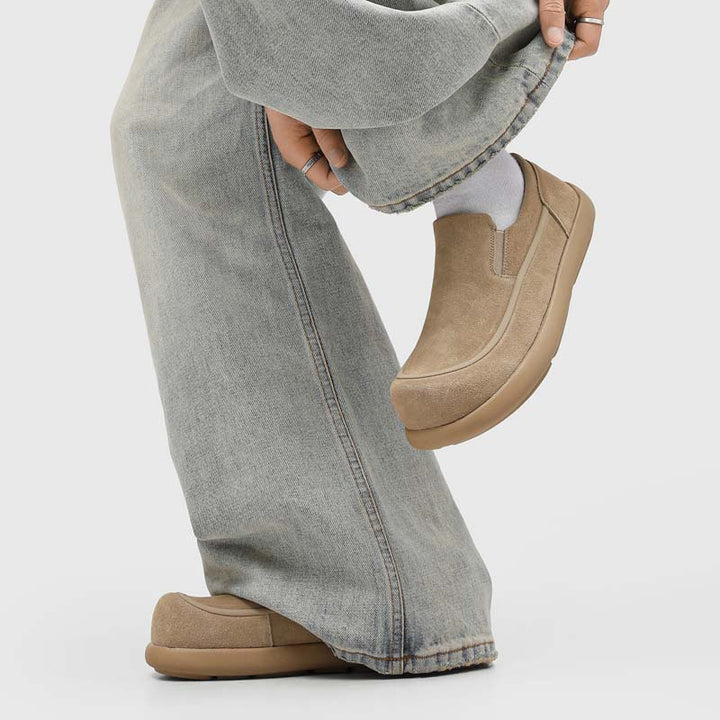 Milo Cowhide Slip-On Suede Shoes