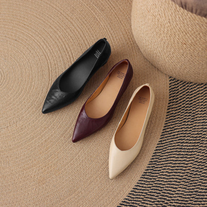 Marlot Genuine Leather Pointed-Toe Heel Pumps