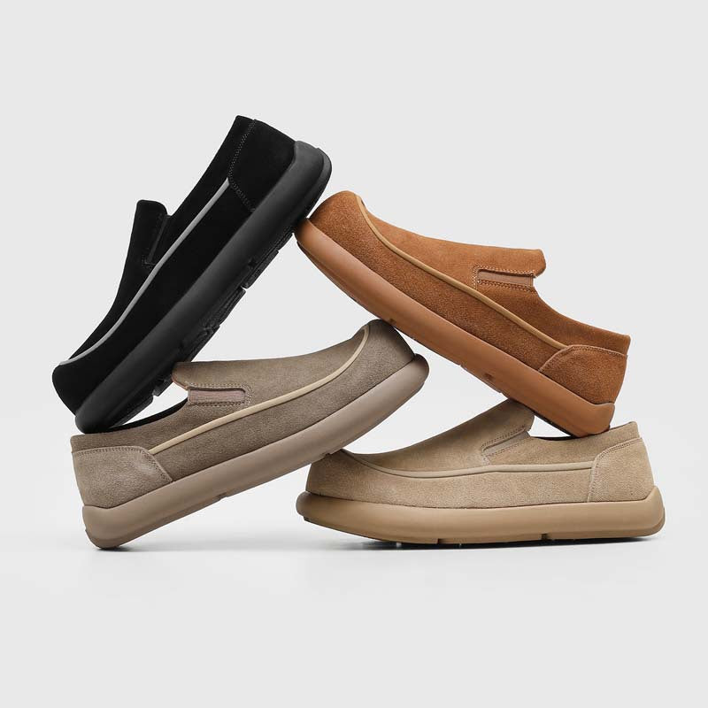 Milo Cowhide Slip-On Suede Shoes