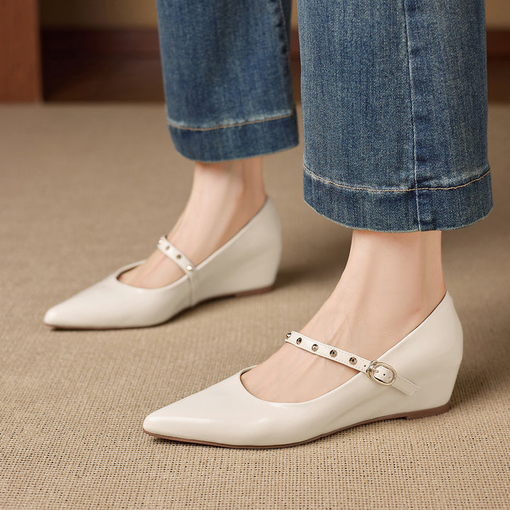Emery Genuine Leather Mary Jane Flat