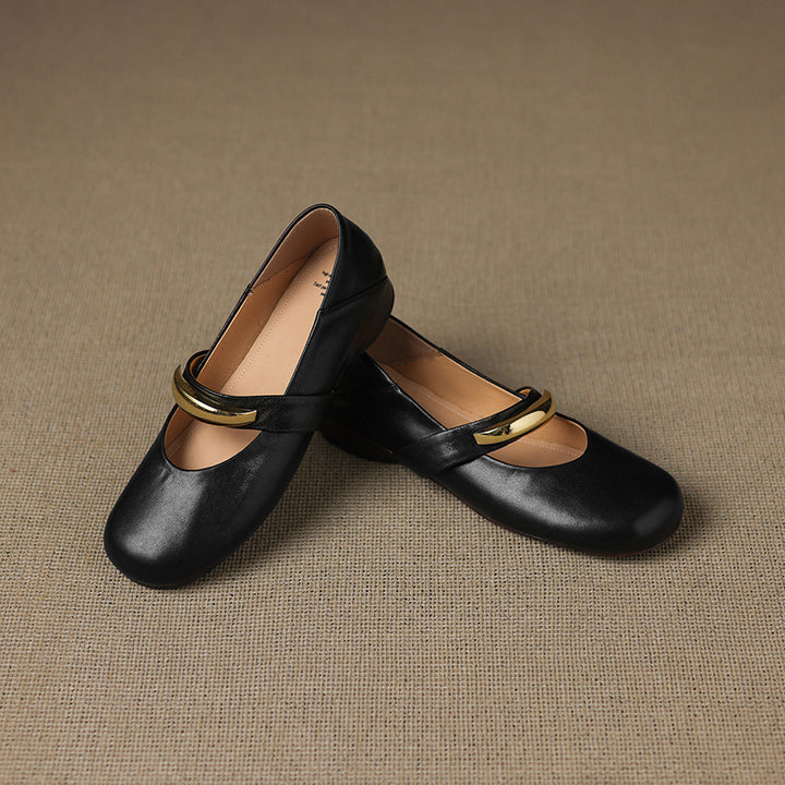 Etta Genuine Leather Mary Jane Pumps