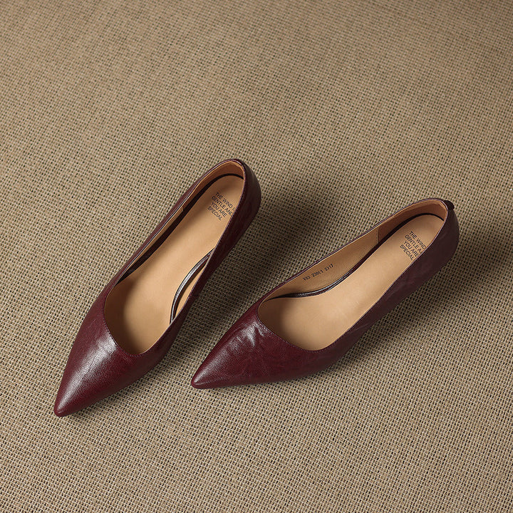 Avia Genuine Leather Pointed-Toe Heels