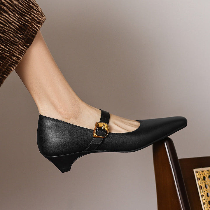 Kelly Genuine Leather Mary Jane Pumps