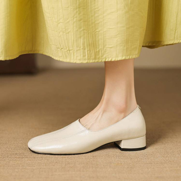Flea Genuine Leather Loafer Pumps