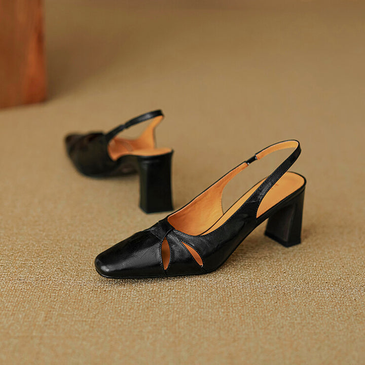 Marlet Genuine Leather Slingbacks