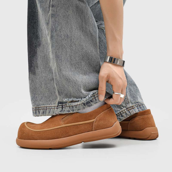 Milo Cowhide Slip-On Suede Shoes