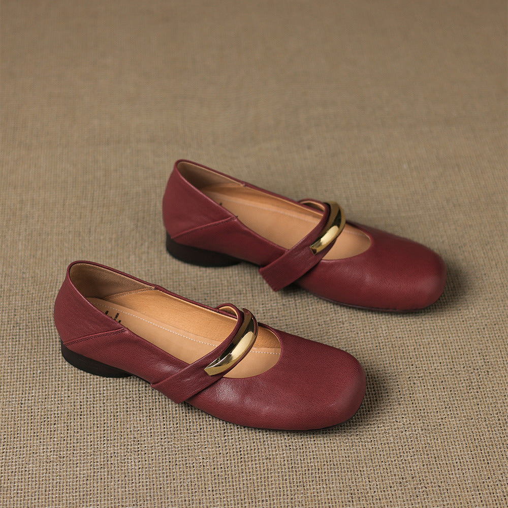 Etta Genuine Leather Mary Jane Pumps