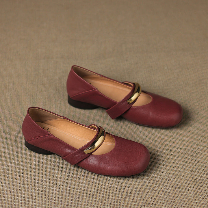 Etta Genuine Leather Mary Jane Pumps