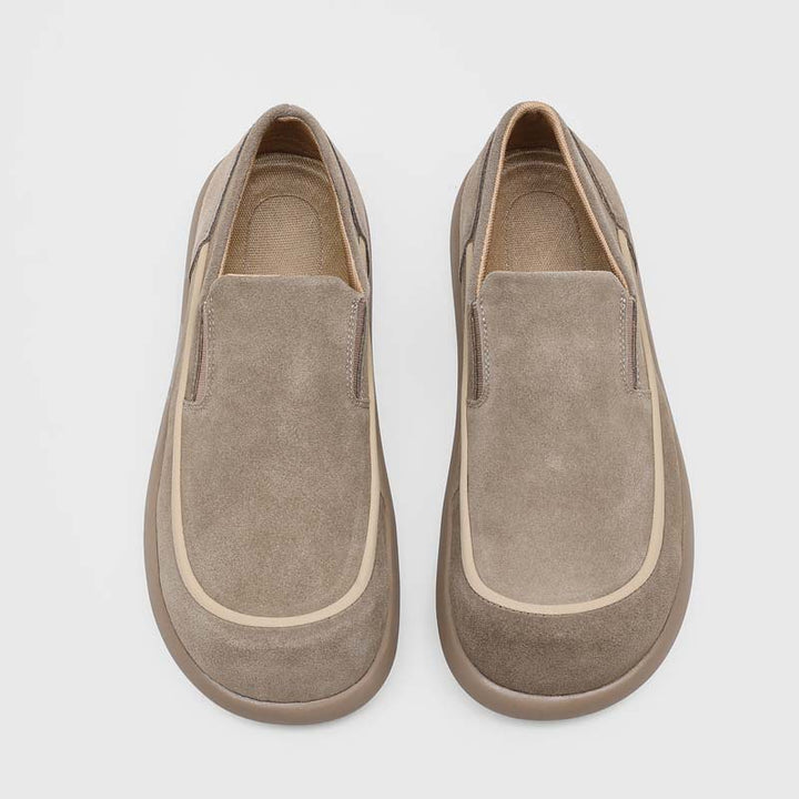 Milo Cowhide Slip-On Suede Shoes