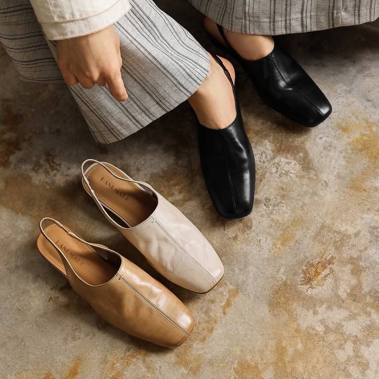 Svella Genuine Leather Slingbacks