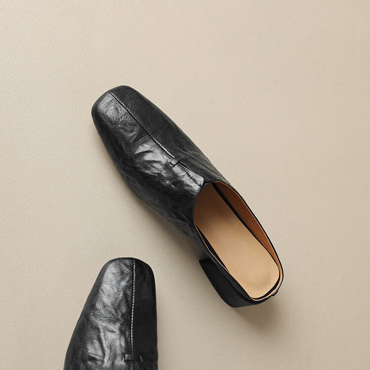 Pela Genuine Leather Mules