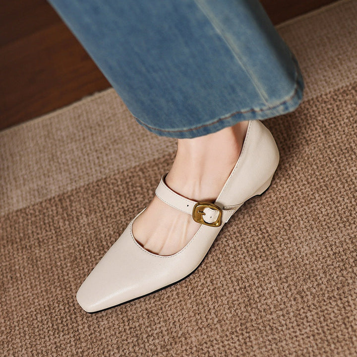 Kelly Genuine Leather Mary Jane Pumps