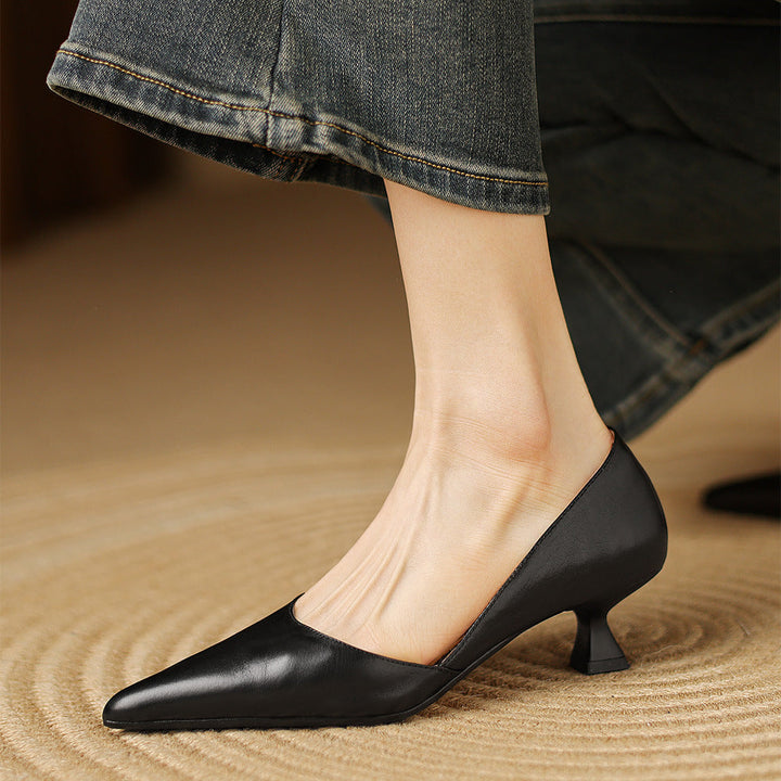 Carlen Genuine Leather Heels