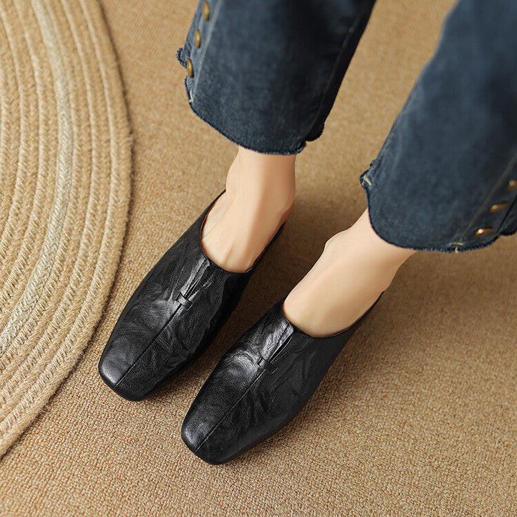 Pela Genuine Leather Mules