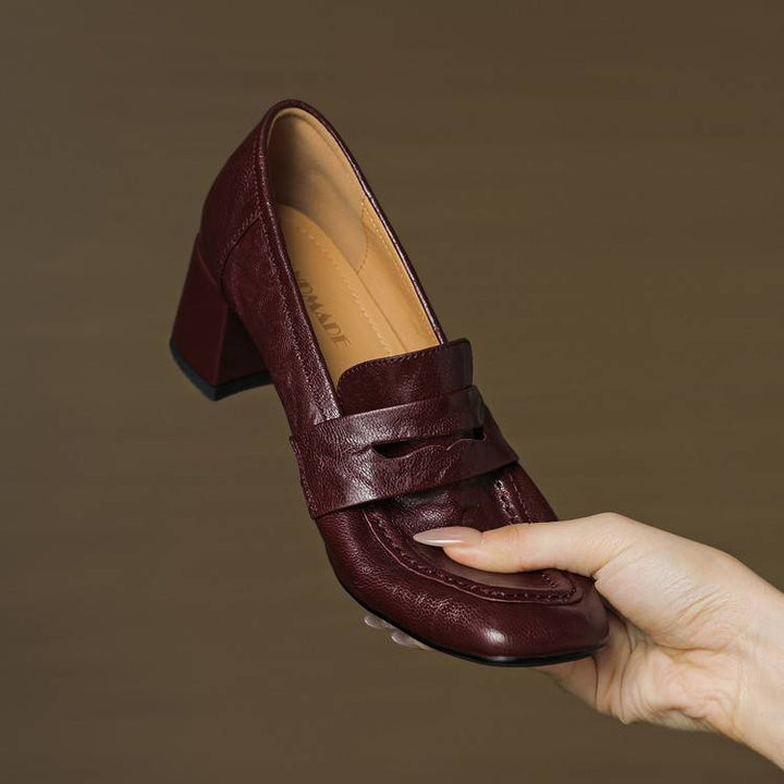 Sora Genuine Leather Heels