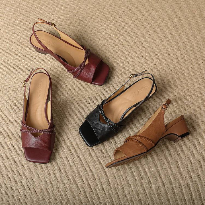Emilia Genuine Leather Slingback Sandals
