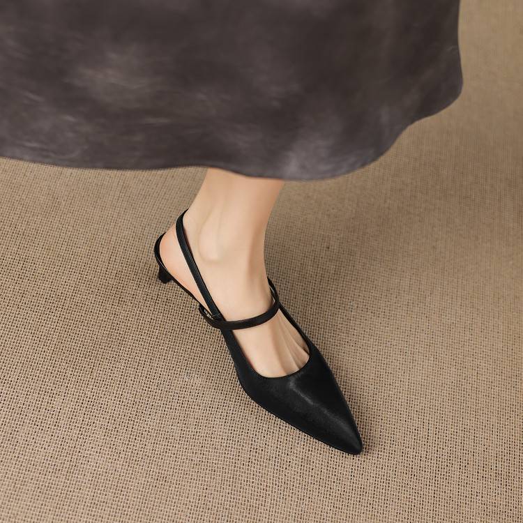 Kemi Genuine Leather Slingbacks