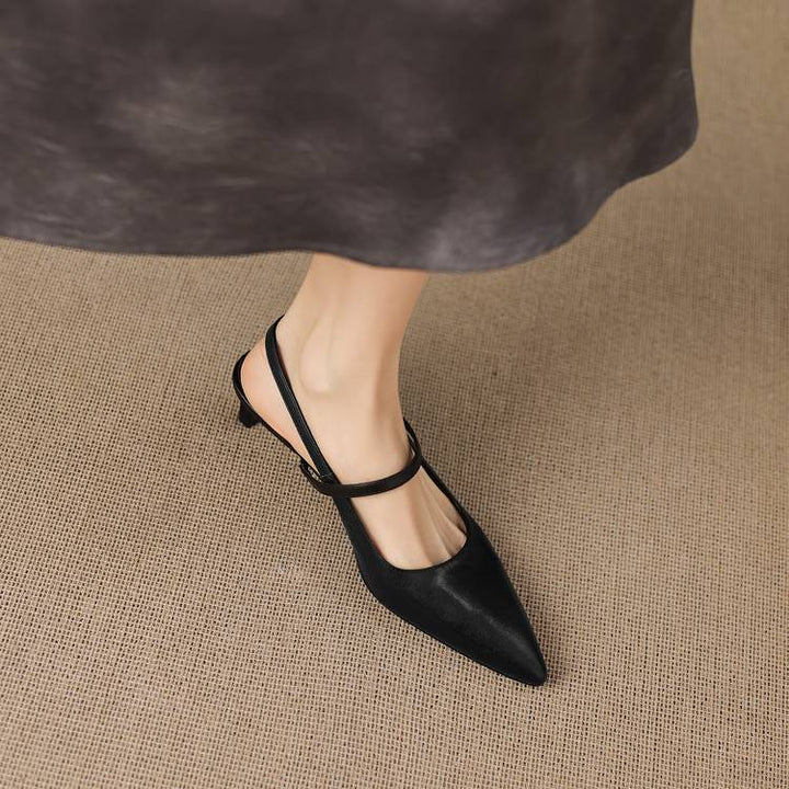 Kemi Genuine Leather Slingbacks