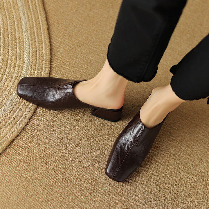 Pela Genuine Leather Mules