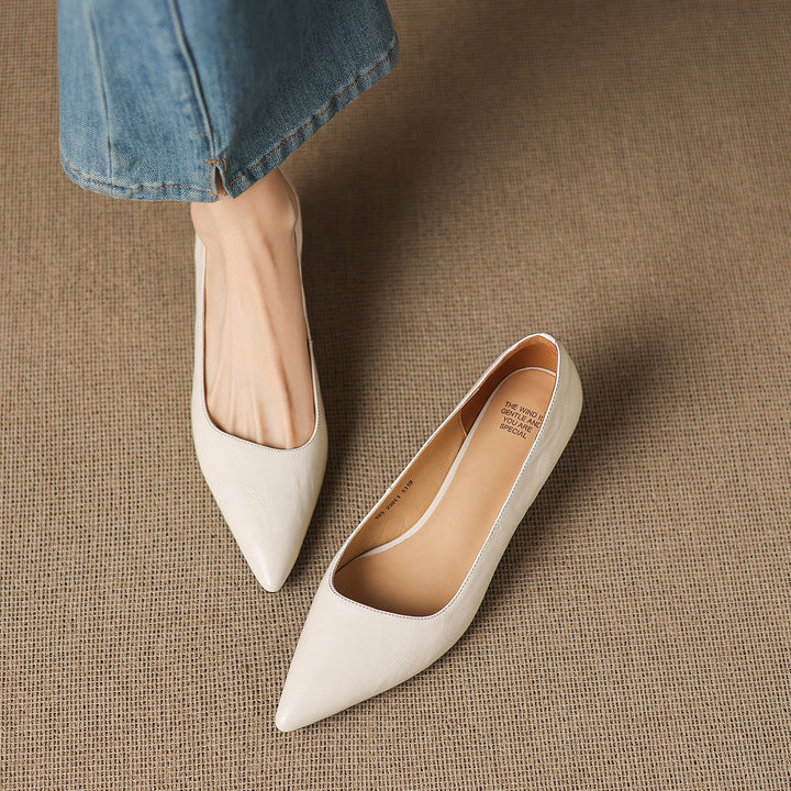 Avia Genuine Leather Pointed-Toe Heels