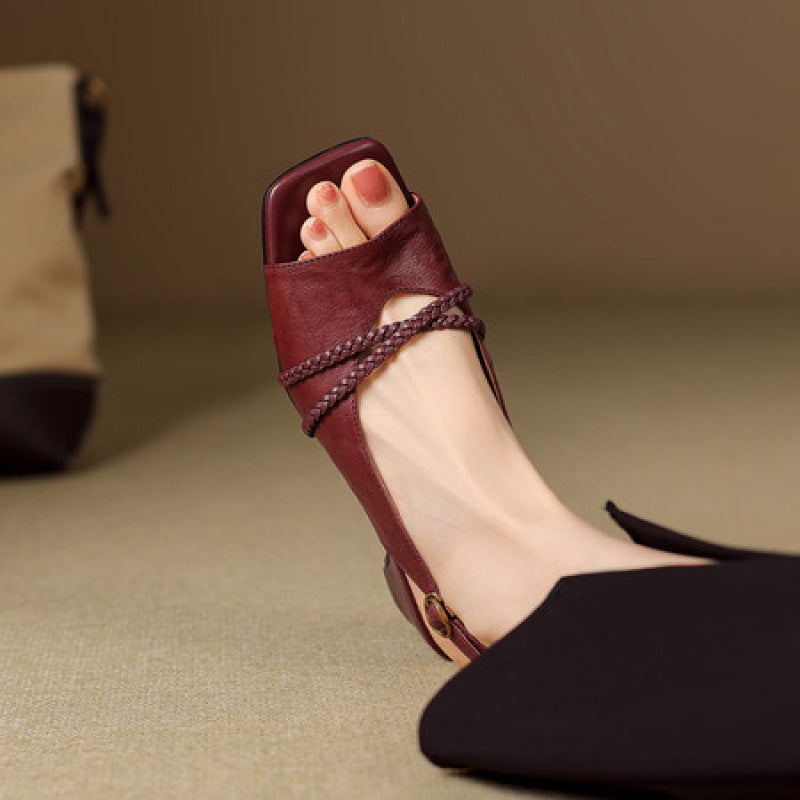 Emilia Genuine Leather Slingback Sandals