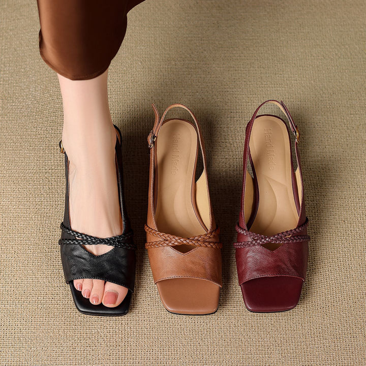 Emilia Genuine Leather Slingback Sandals