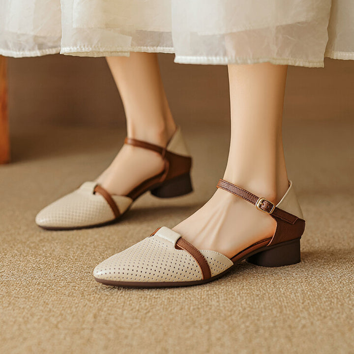 Lizel Genuine Leather Heels