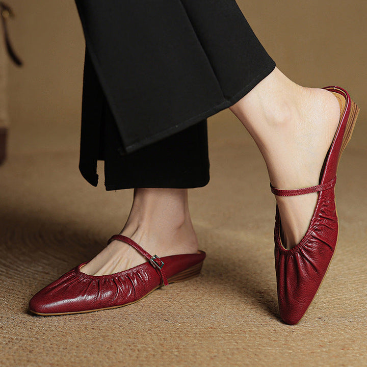Zella Genuine Leather Mules