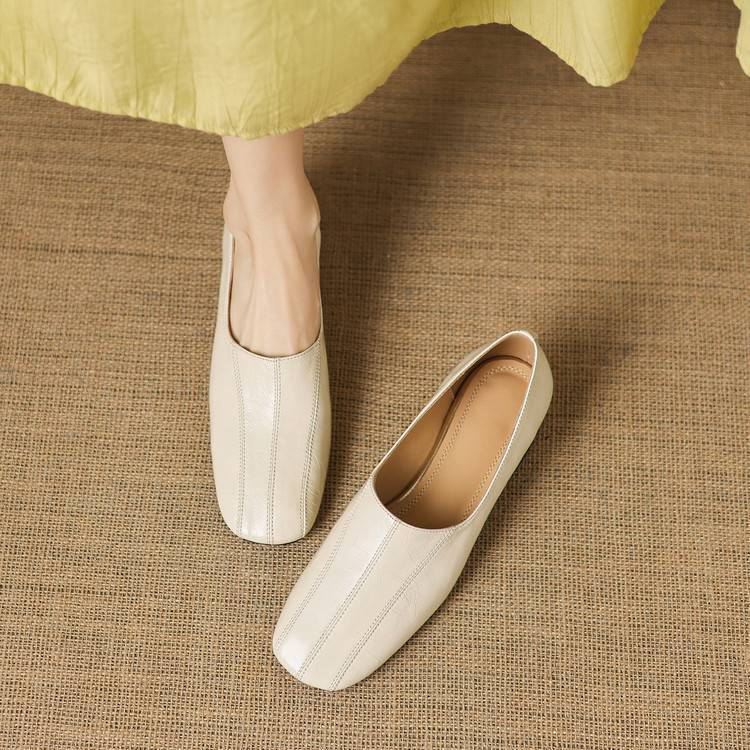 Flea Genuine Leather Loafer Pumps