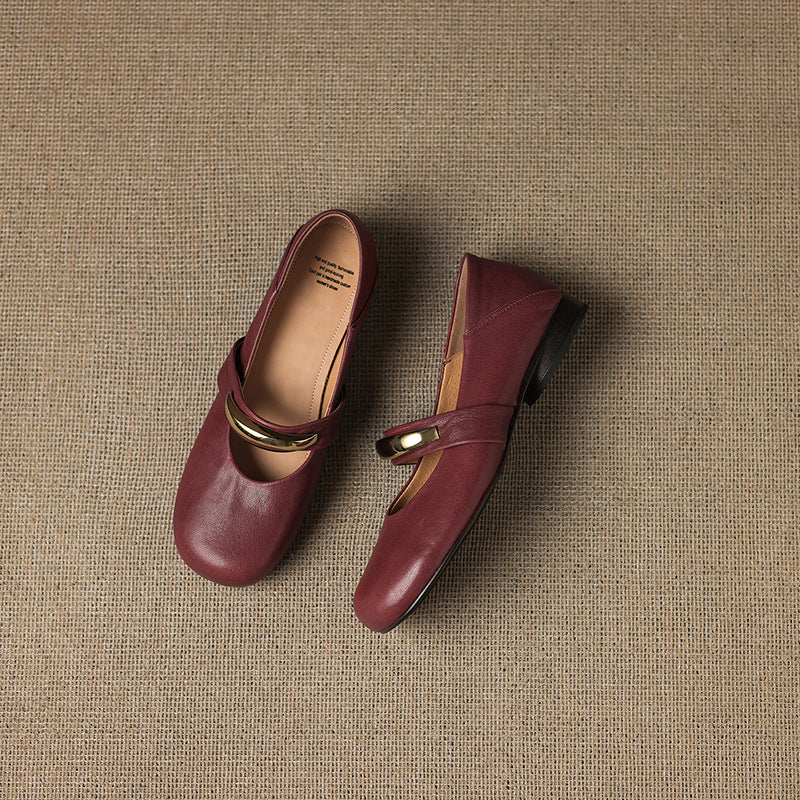 Etta Genuine Leather Mary Jane Pumps