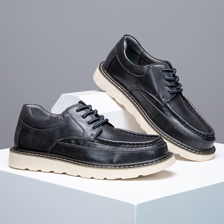 Halston Genuine Leather Lace-Up Shoes