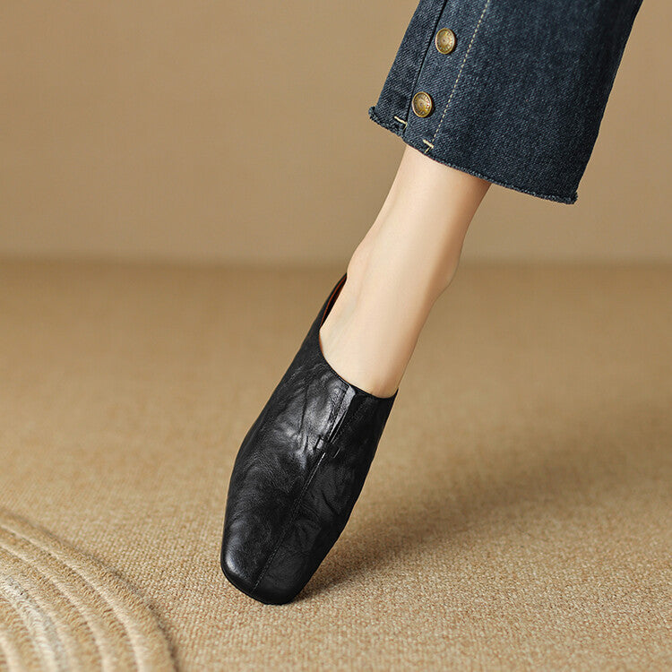 Pela Genuine Leather Mules