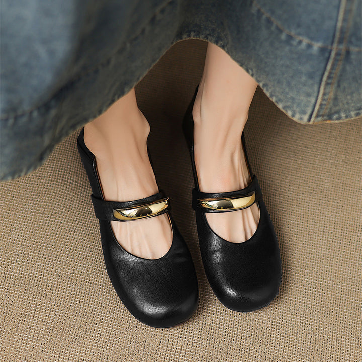 Etta Genuine Leather Mary Jane Pumps