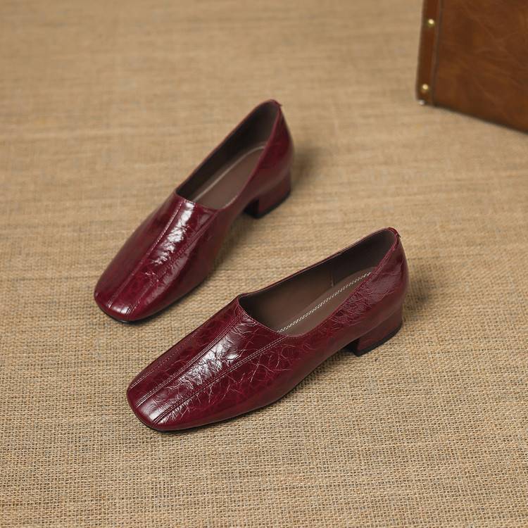 Flea Genuine Leather Loafer Pumps