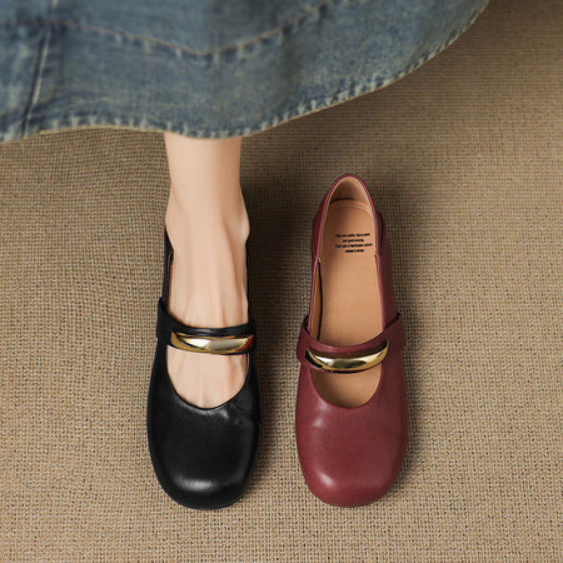 Etta Genuine Leather Mary Jane Pumps