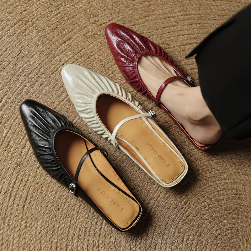 Zella Genuine Leather Mules