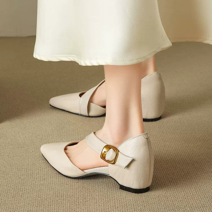 Viera Premium Leather Pointed Toe Pumps