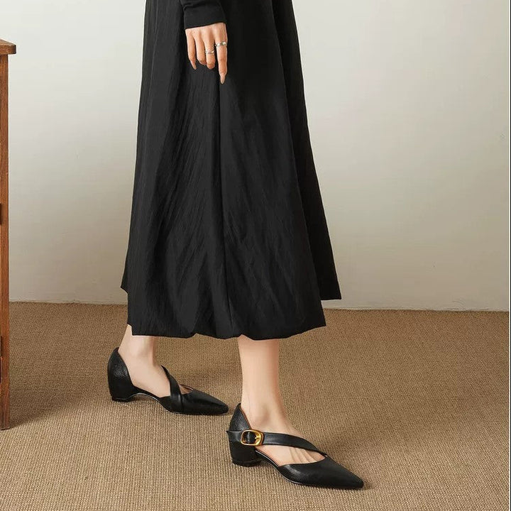 Viera Premium Leather Pointed Toe Pumps