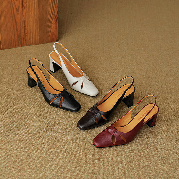 Marlet Genuine Leather Slingbacks