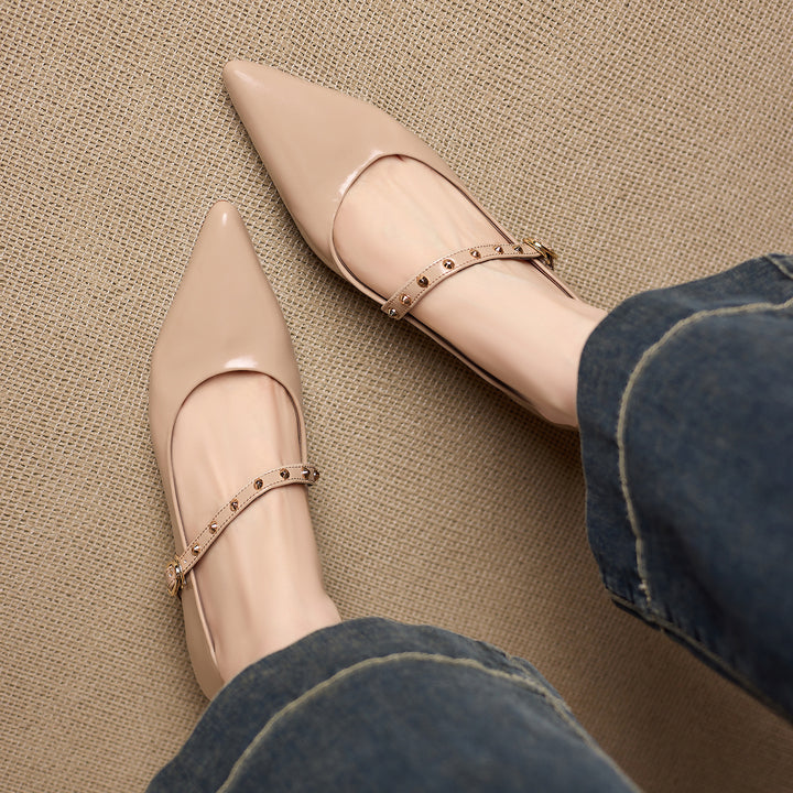 Emery Genuine Leather Mary Jane Flat