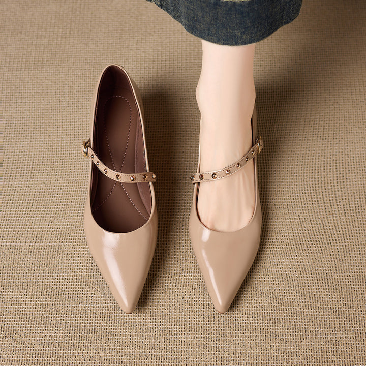 Emery Genuine Leather Mary Jane Flat