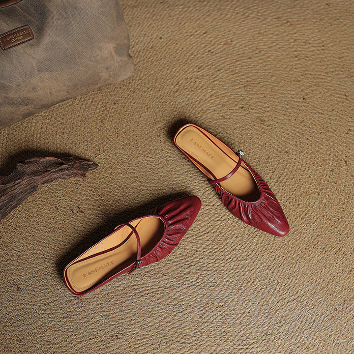 Zella Genuine Leather Mules